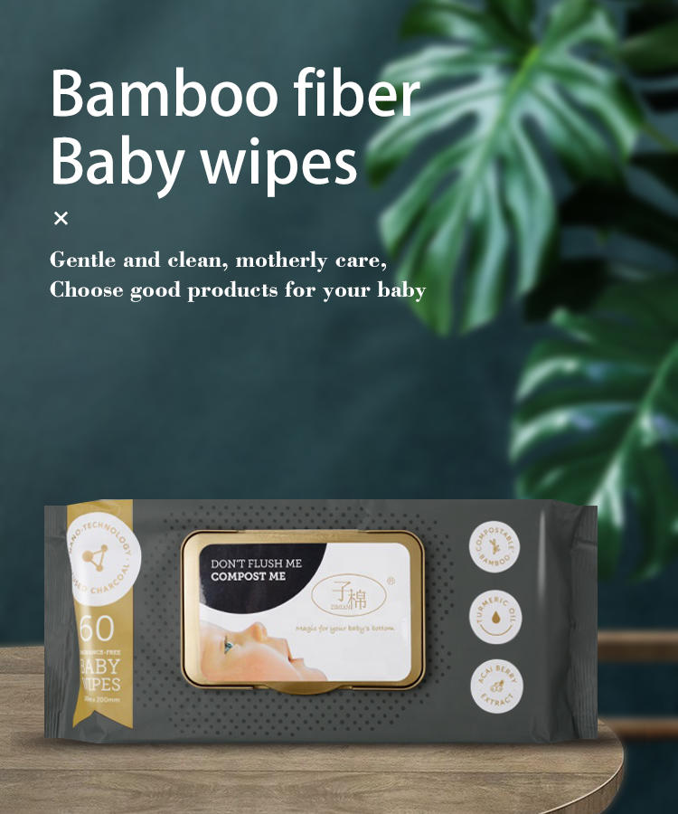 Baby Wet Wipes Manufacturer Bamboo Biodegradable Environmental Water Wipes 
